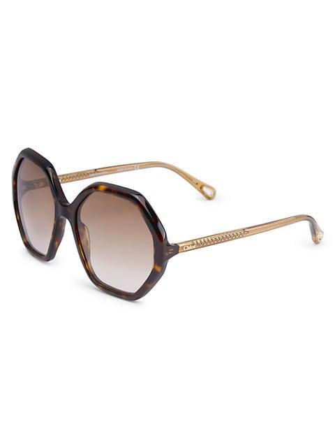 商品Chloé|58MM Geometric Sunglasses,价格¥2174,第4张图片详细描述