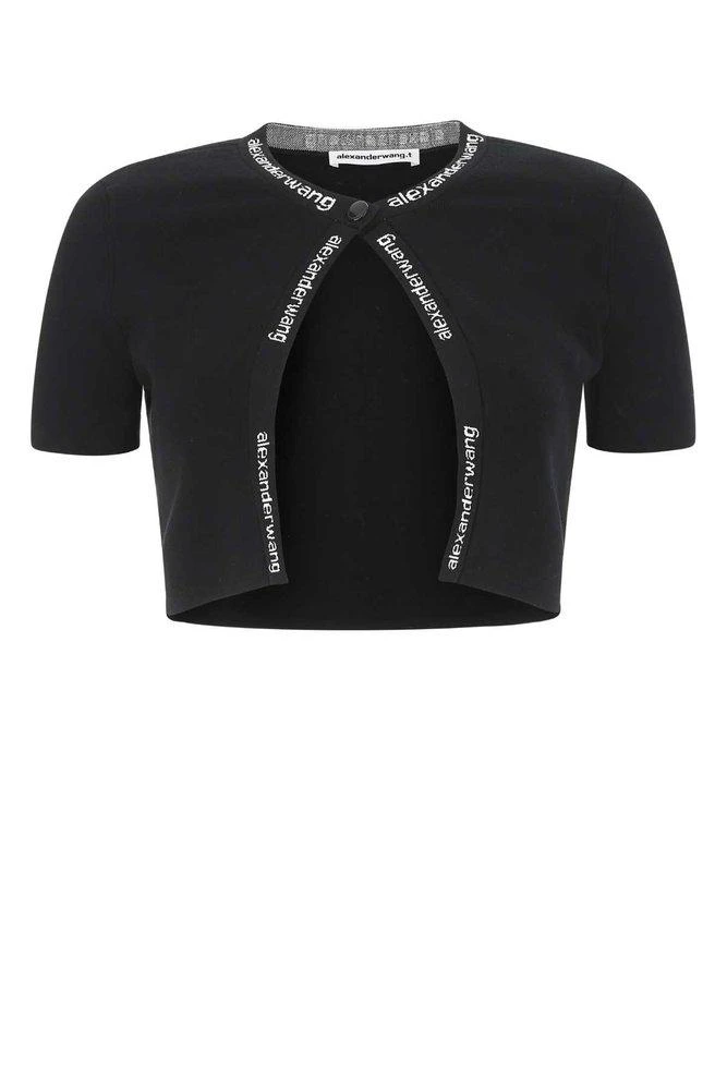 商品Alexander Wang|Alexander Wang Stretch Knit Logo Jacquard Cardigan,价格¥2475,第1张图片