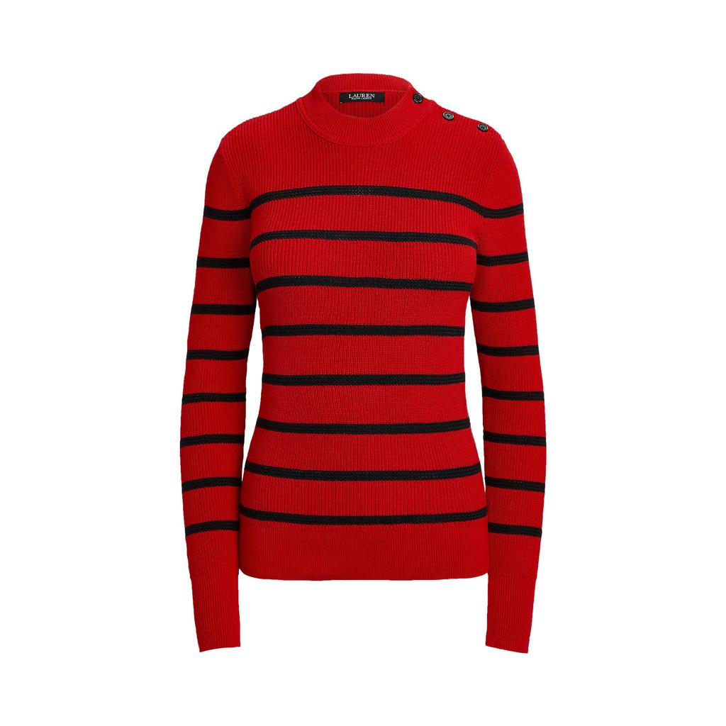 Petite Striped Mock Neck Sweater商品第4张图片规格展示