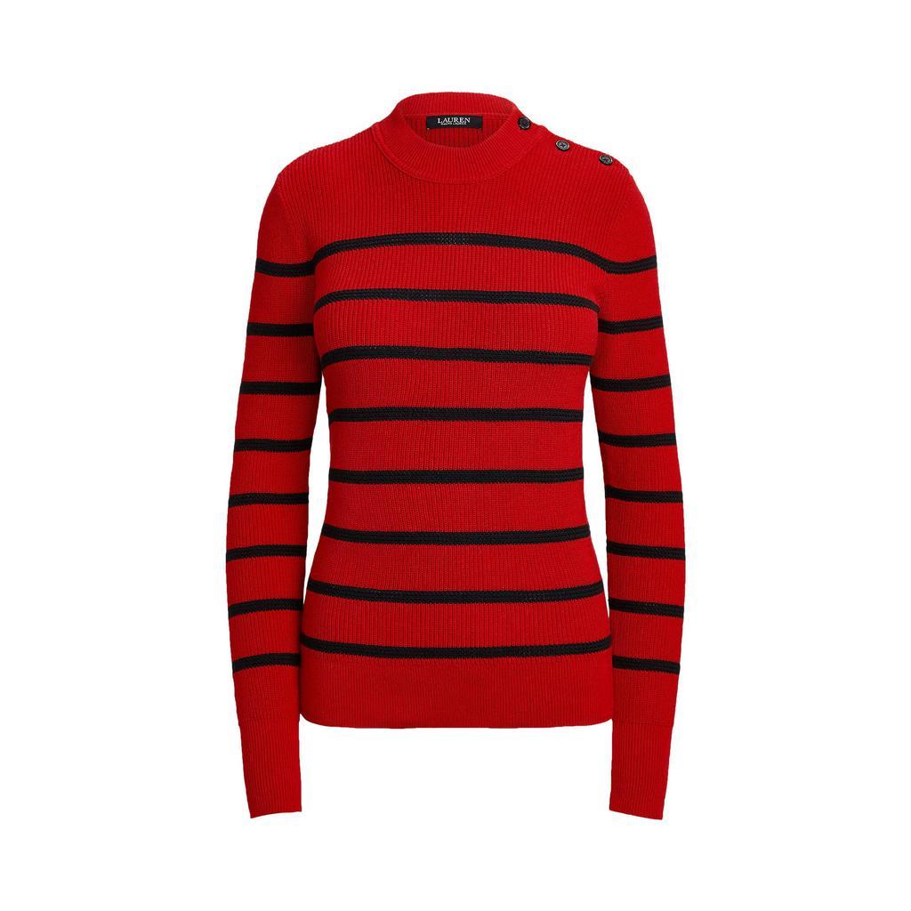 商品Ralph Lauren|Petite Striped Mock Neck Sweater,价格¥330,第6张图片详细描述