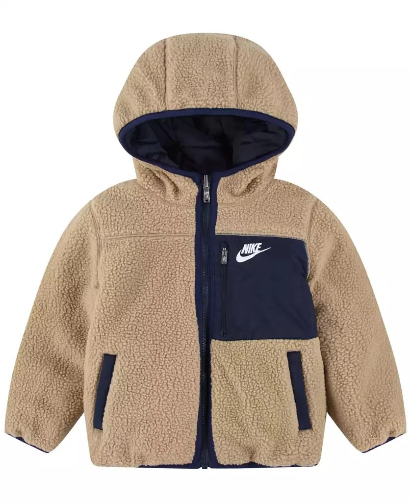 商品NIKE|Toddler Boys Reversible Faux-Sherpa Jacket,价格¥498,第5张图片详细描述