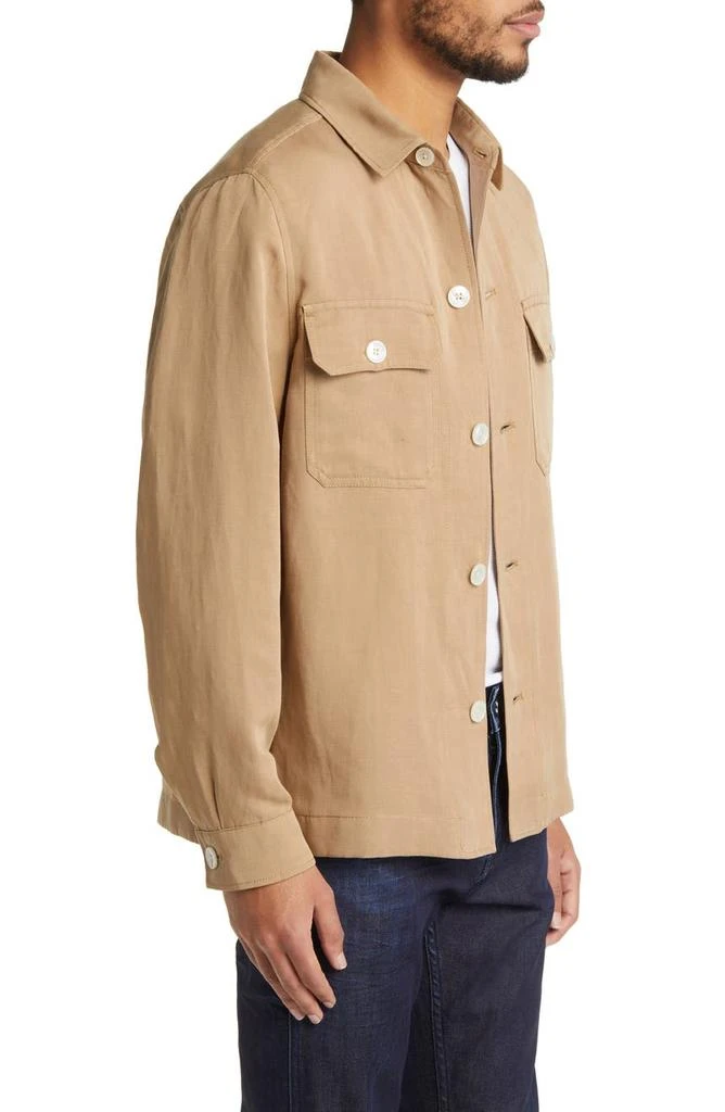 商品Hugo Boss|Carper Relaxed Fit Lyocell & Linen Shirt Jacket,价格¥1185,第3张图片详细描述