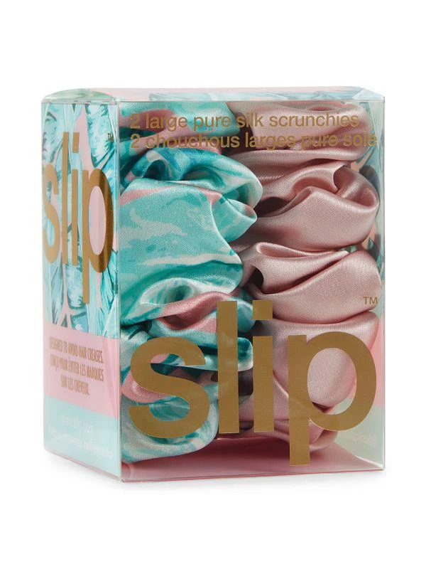 商品Slip|Cali Nights 2-Pack Large Silk Scrunchies,价格¥161,第1张图片