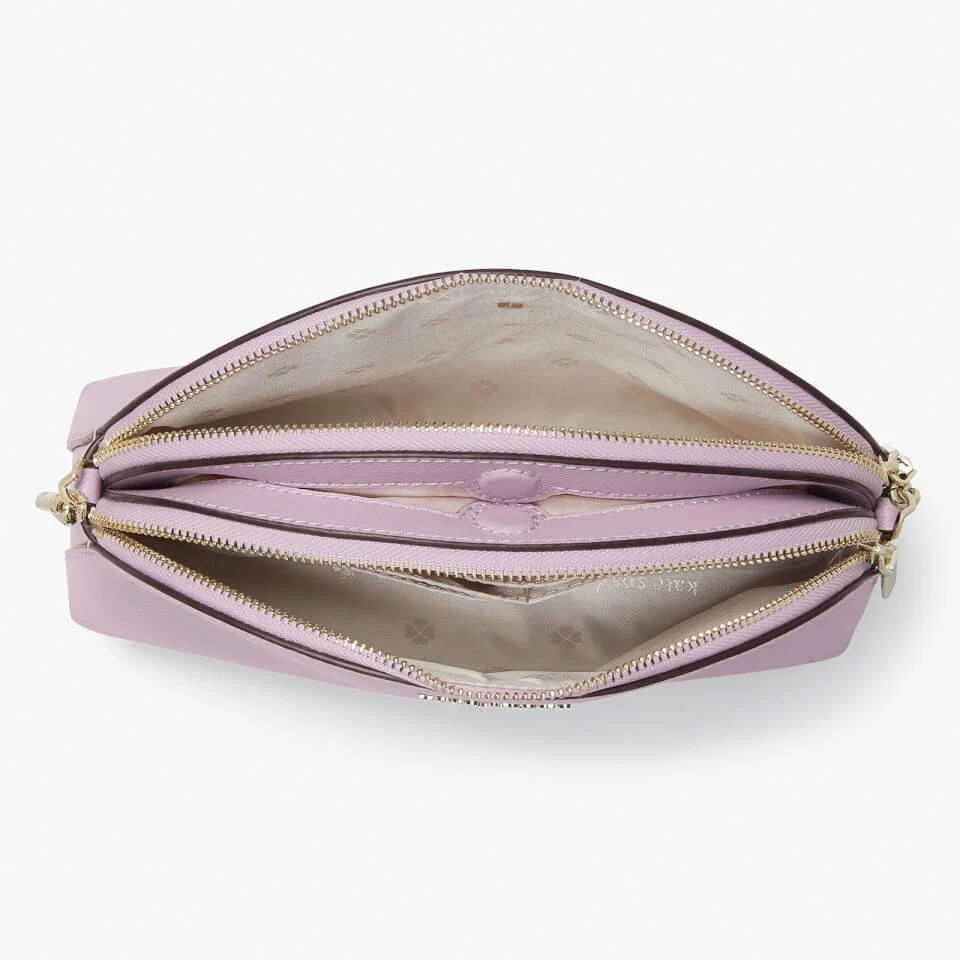 商品Kate Spade|Kate Spade New York Women's Spencer Saffiano Double Zip Cross Body Bag - Violet Mist,价格¥1002,第4张图片详细描述