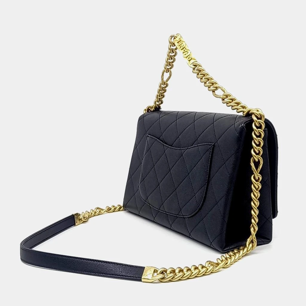 商品[二手商品] Chanel|Chanel Black Leather Chain Shoulder Bag,价格¥34313,第2张图片详细描述