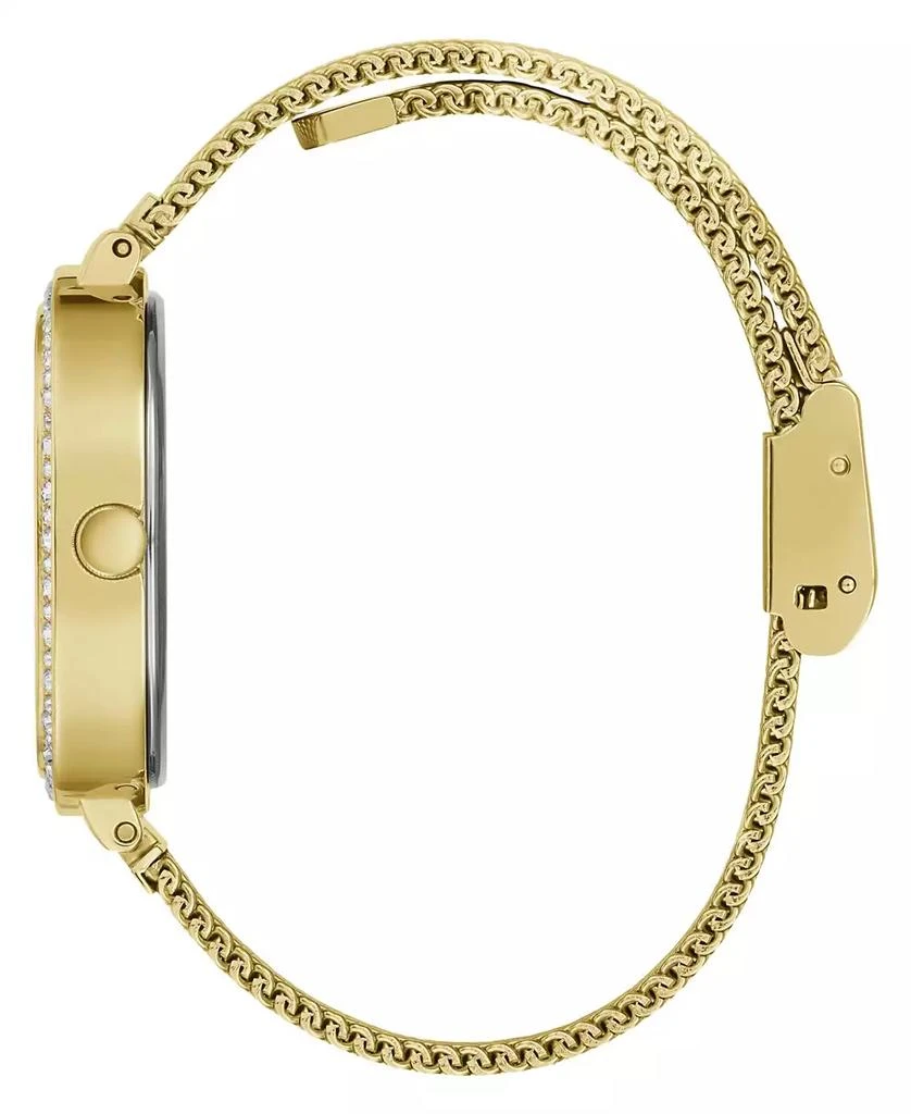 商品GUESS|Women's Gold-Tone Stainless Steel Mesh Bracelet Watch 32mm,价格¥661,第2张图片详细描述