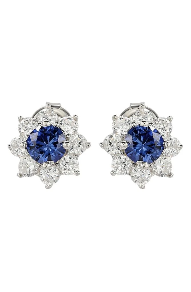 商品Suzy Levian|Sterling Silver Sapphire & CZ Stud Earrings,价格¥1486,第1张图片