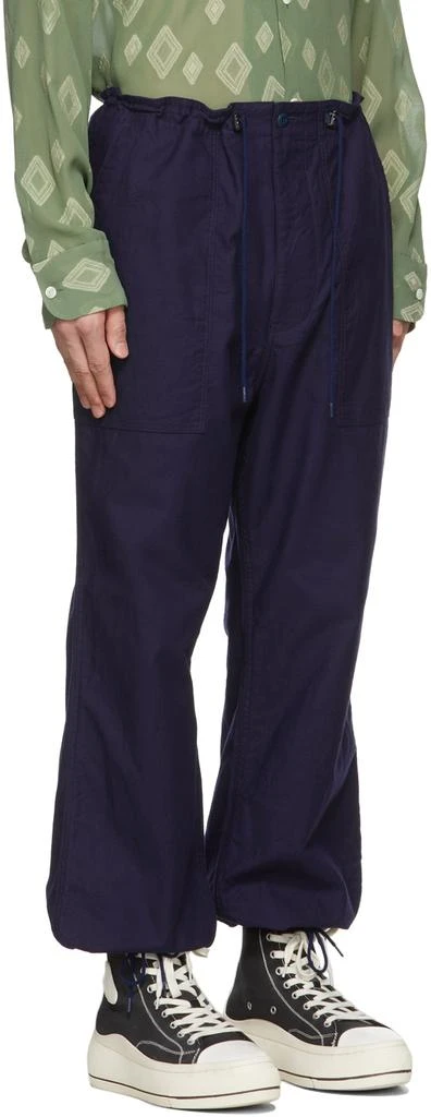 商品Needles|Navy String Fatigue Trousers,价格¥856,第2张图片详细描述