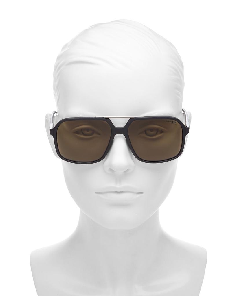 Unisex Polarized Brow Bar Square Sunglasses, 59mm商品第2张图片规格展示