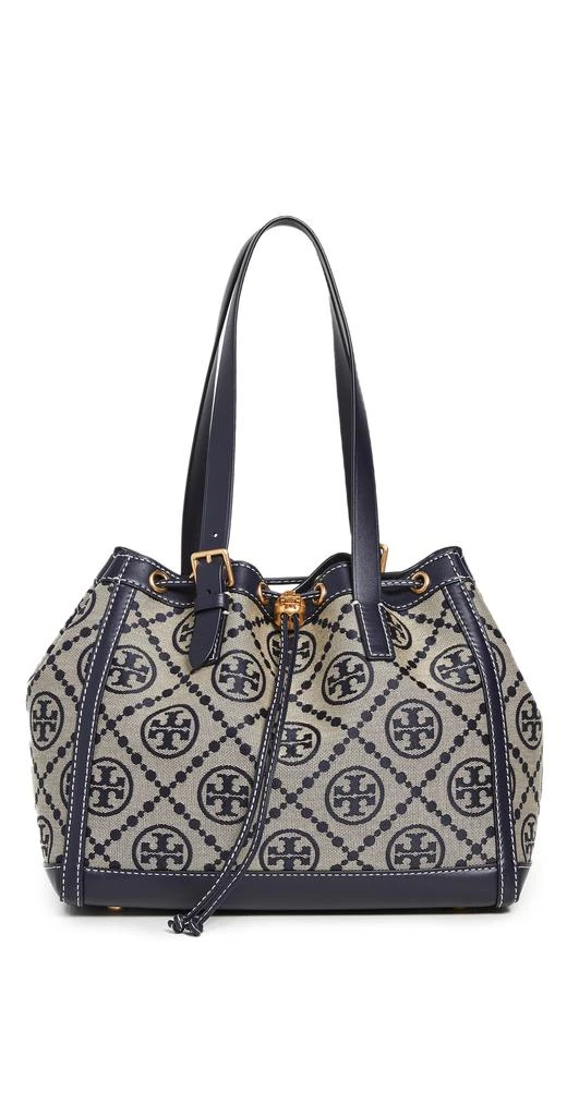 商品Tory Burch|Tory Burch Monogram Jacquard小号托特水桶包,价格¥3775,第1张图片