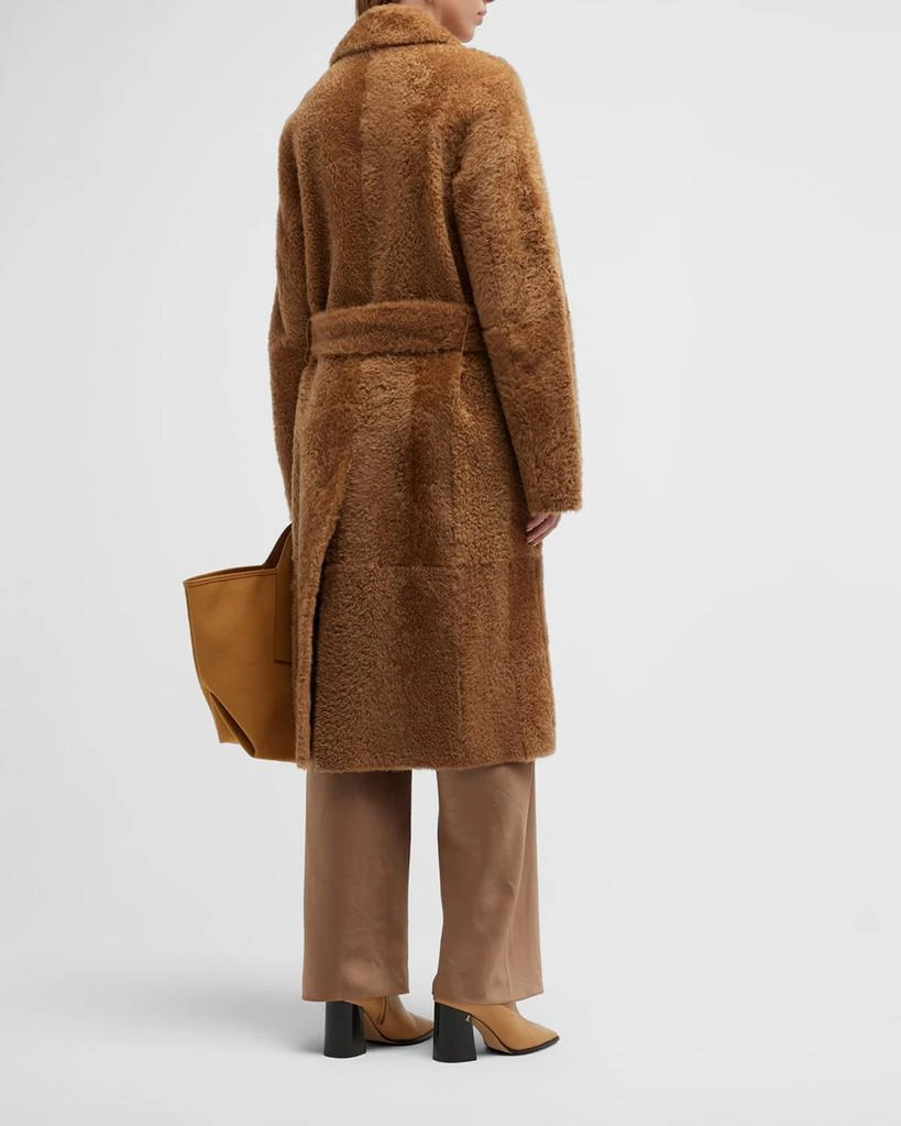 Long Belted Shearling Coat 商品