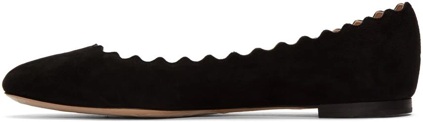 商品Chloé|Black Suede Lauren Ballerina Flats,价格¥3076,第3张图片详细描述