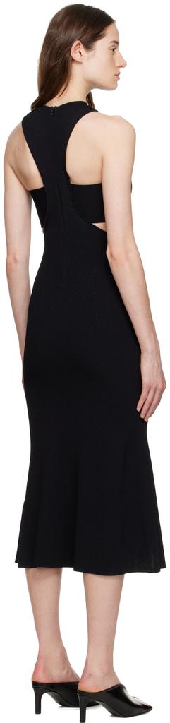 Black Slashed Harness Midi Dress商品第3张图片规格展示