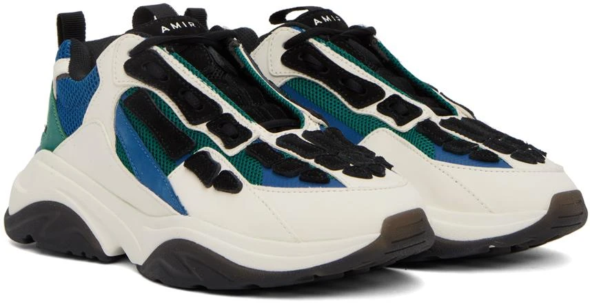 商品AMIRI|White & Green Bone Runner Sneakers,价格¥3870,第4张图片详细描述