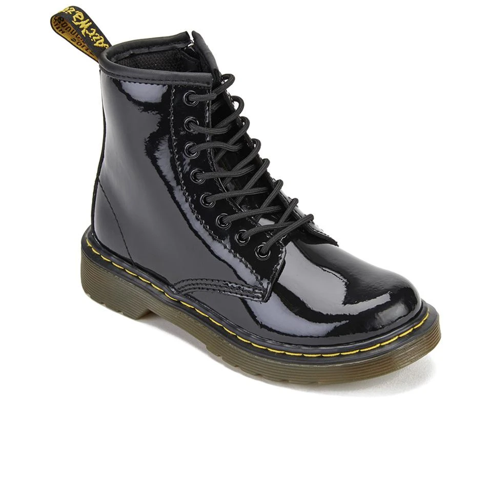 商品Dr. Martens|DR. MARTENS KIDS' 1460 J PATENT LAMPER LACE UP BOOTS - BLACK,价格¥400,第2张图片详细描述