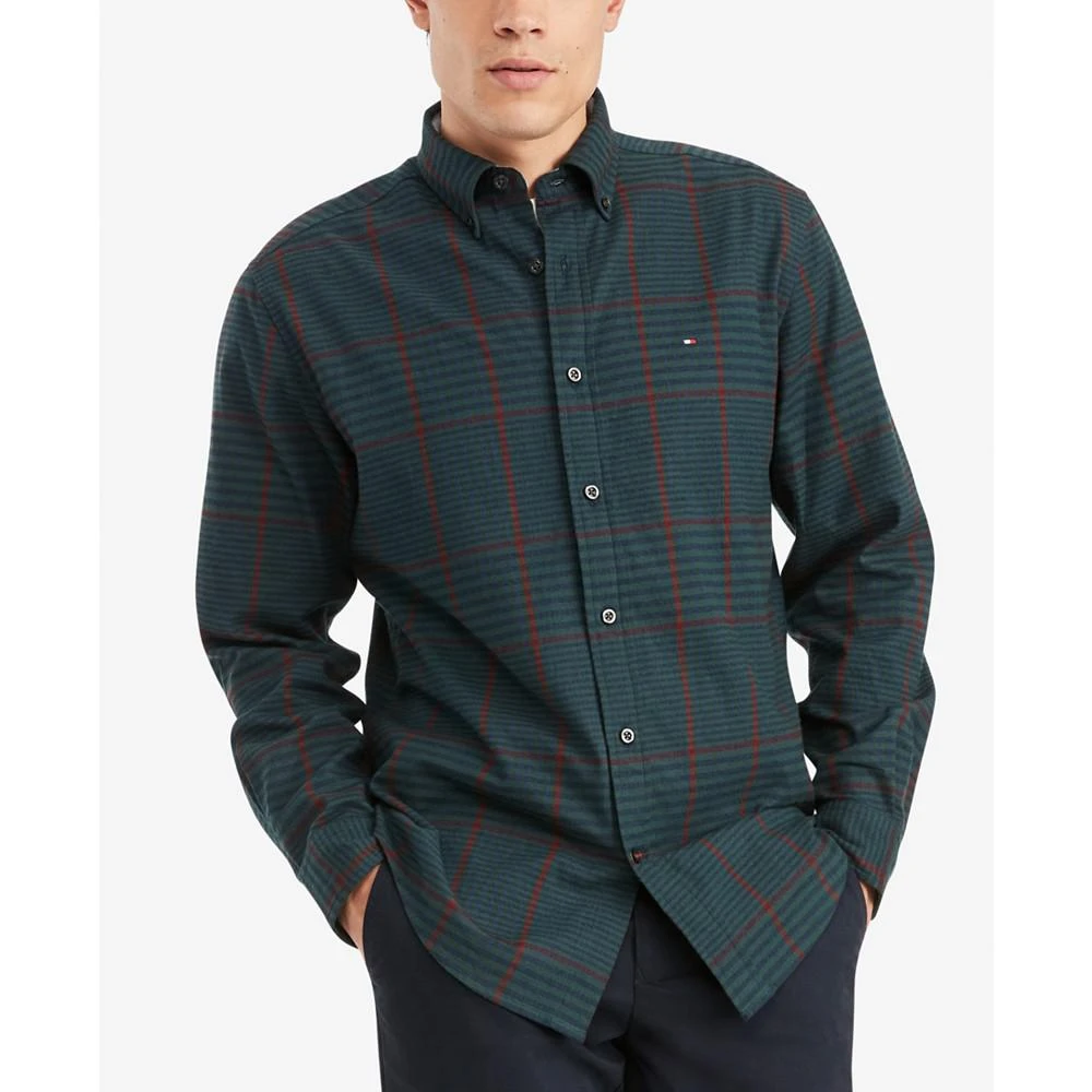 商品Tommy Hilfiger|Men's Plaid Long Sleeve Classic-fit Shirt,价格¥189,第1张图片