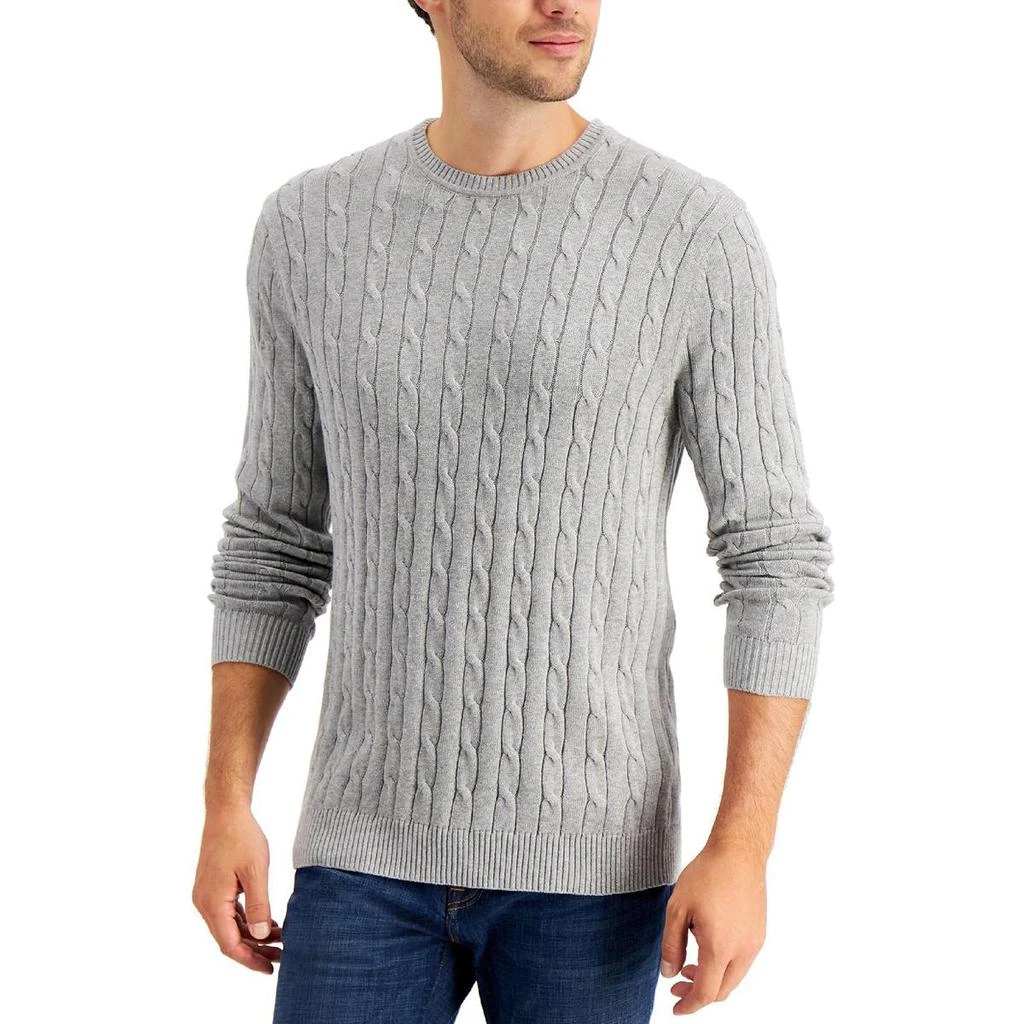 Club Room Mens Big & Tall Cable Knit Crewneck Sweater 商品