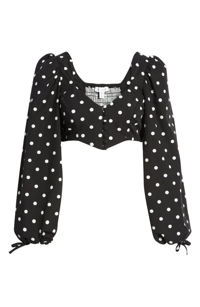 商品Topshop|Spot Corset Crop Top,价格¥278,第5张图片详细描述