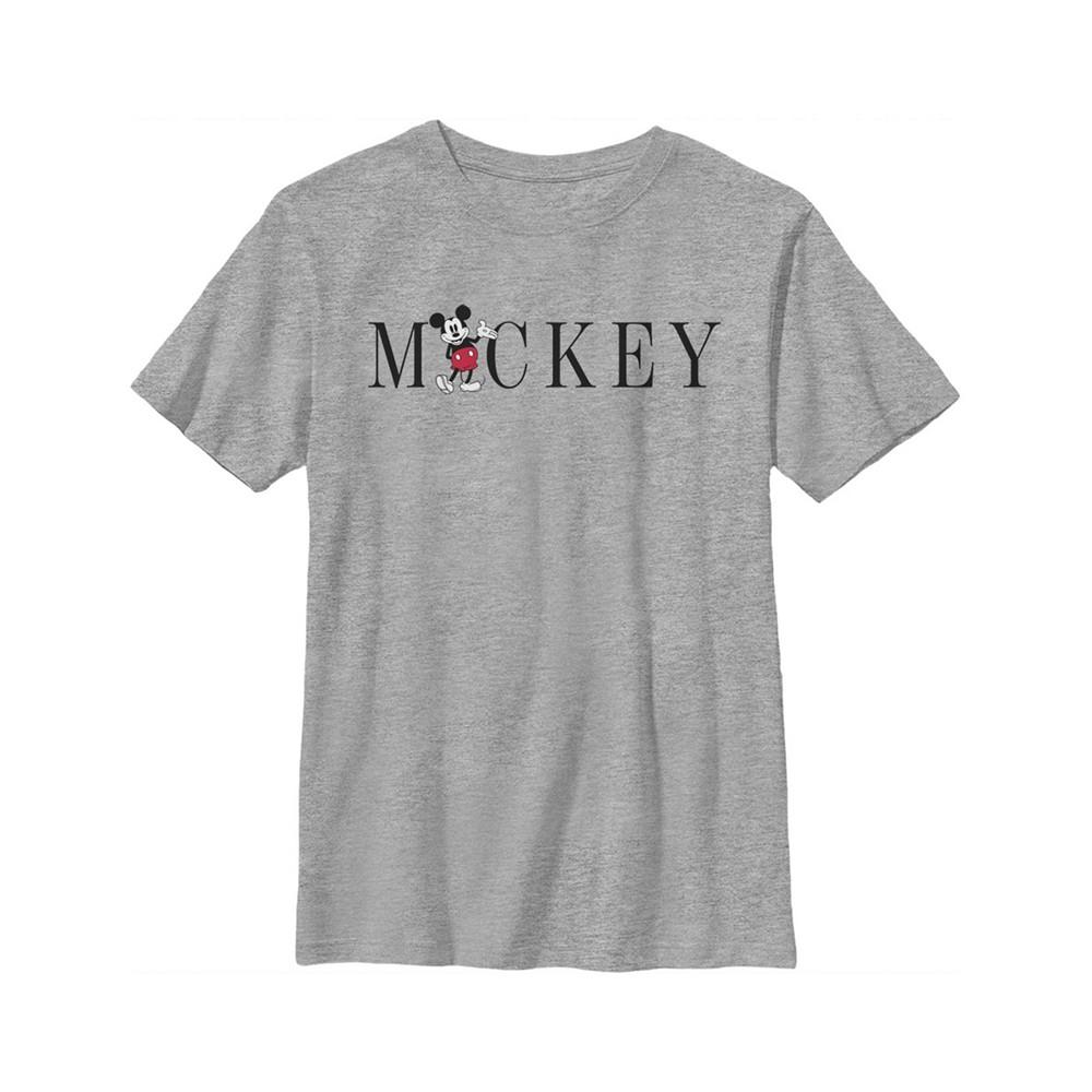 Boy's Mickey & Friends Mickey Mouse Minimalist Name  Child T-Shirt商品第1张图片规格展示
