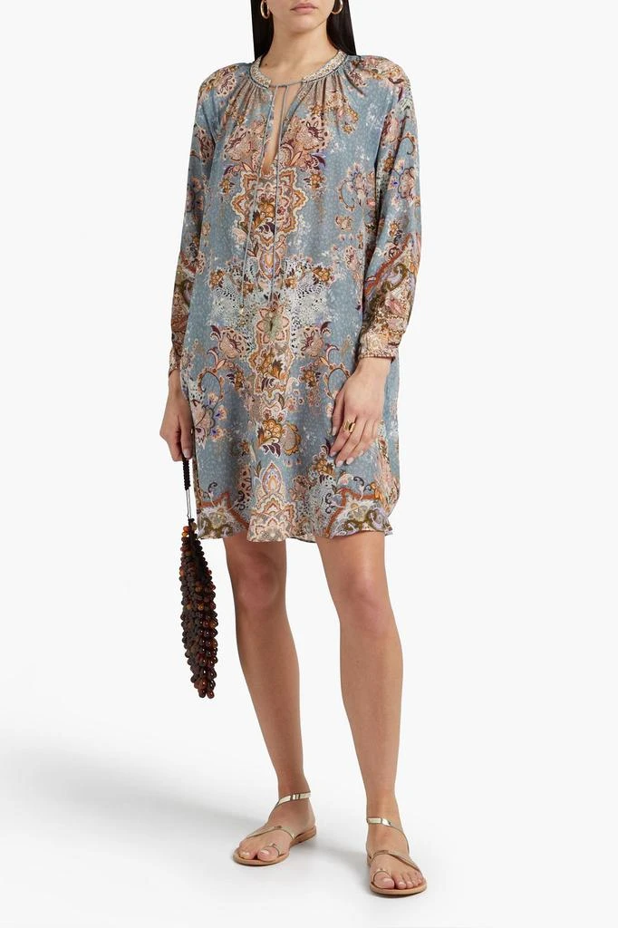 商品Camilla|Crystal-embellished printed silk crepe de chine mini dress,价格¥2470,第4张图片详细描述