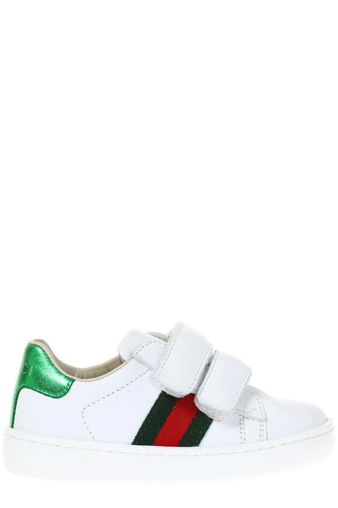 商品Gucci|Gucci Kids Stripe Detailed New Ace Touch-Strap Sneakers,价格¥1713,第1张图片