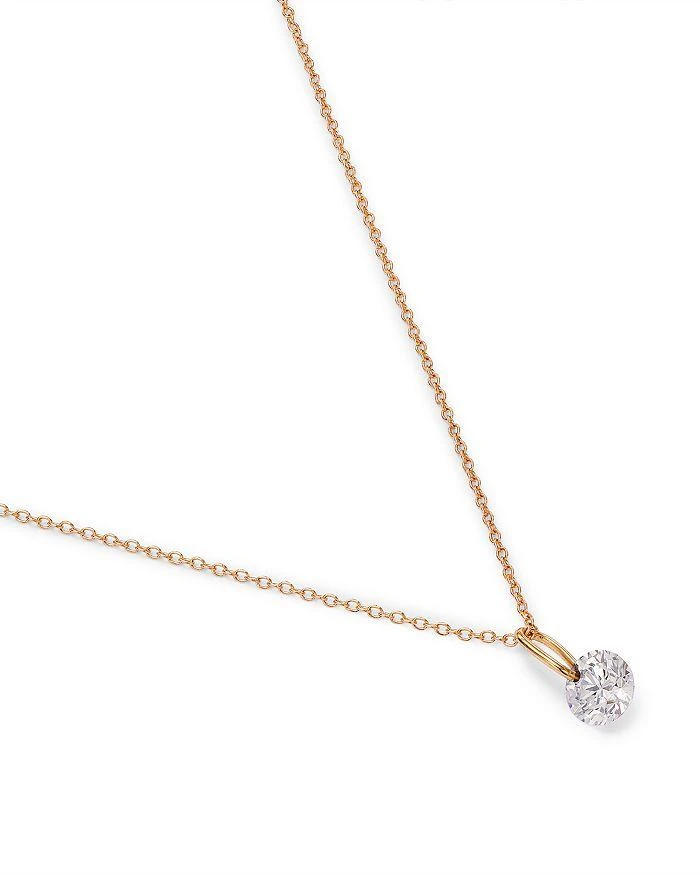 商品Moon & Meadow|14K Yellow Gold Lab Grown Diamond Solitaire Pendant Necklace, 16-20",价格¥4160,第3张图片详细描述