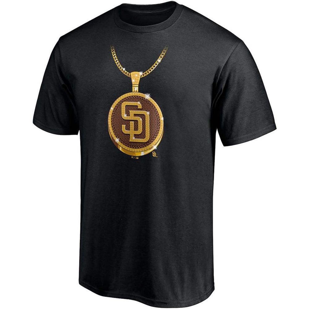 商品Fanatics|Men's Black San Diego Padres Swag Chain T-shirt,价格¥165,第4张图片详细描述