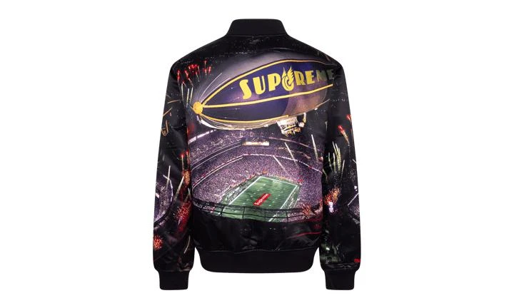 商品Supreme|Supreme Mitchell & Ness Stadium Satin Varsity Jacket,价格¥3811,第4张图片详细描述