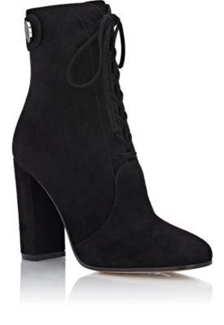 商品Gianvito Rossi|Suede Finlay Booties,价格¥3863,第2张图片详细描述