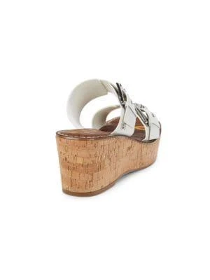商品Sam Edelman|Anna Leather Wedge Sandals,价格¥277,第3张图片详细描述