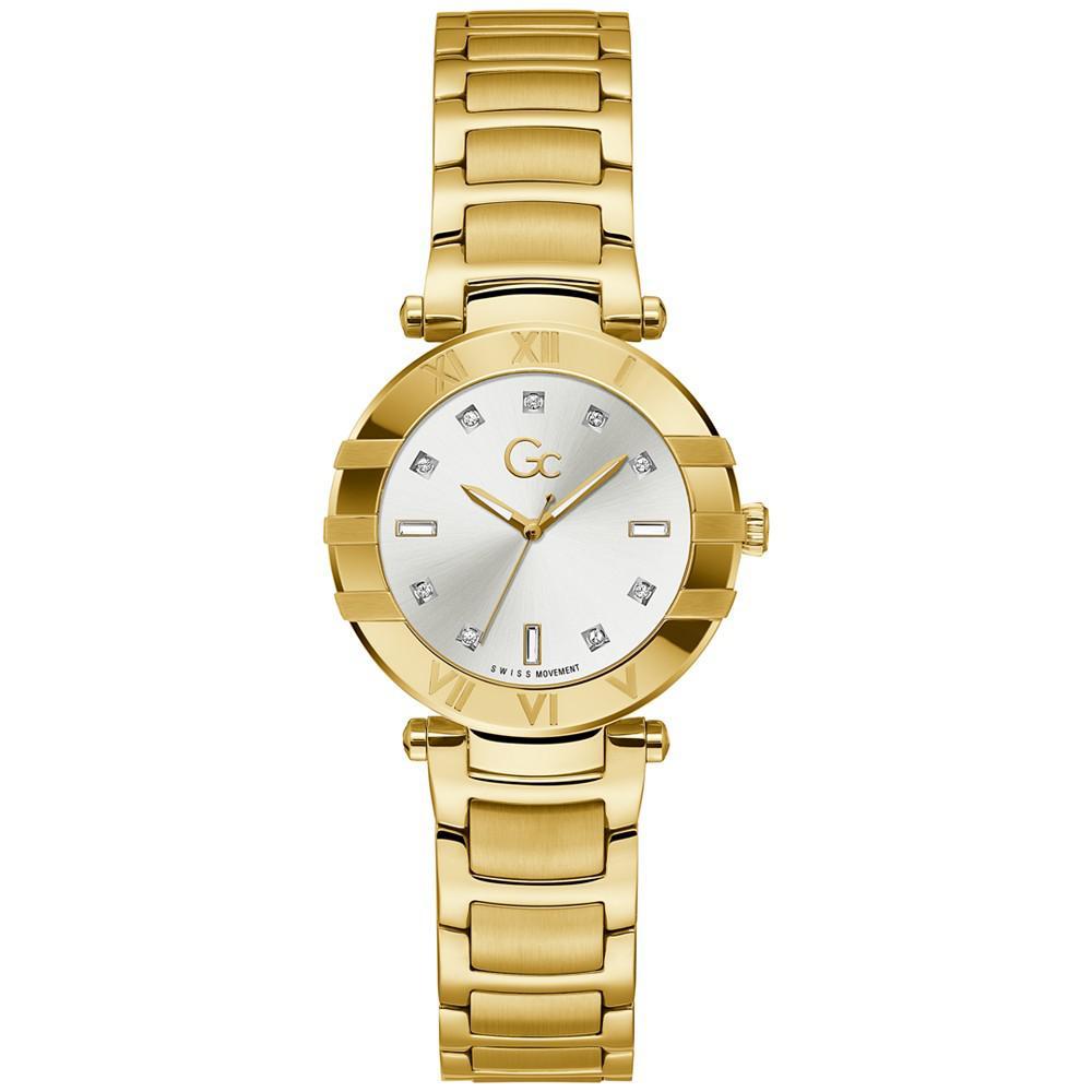 商品GUESS|Gc Cruise Women's Swiss Gold-Tone Stainless Steel Bracelet Watch 32mm,价格¥2786,第1张图片