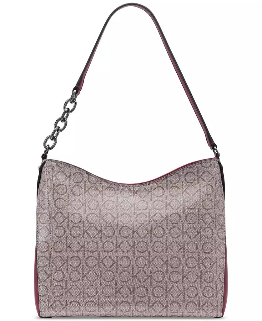 Calvin Klein Nova Signature Top Zipper Shoulder with Chain