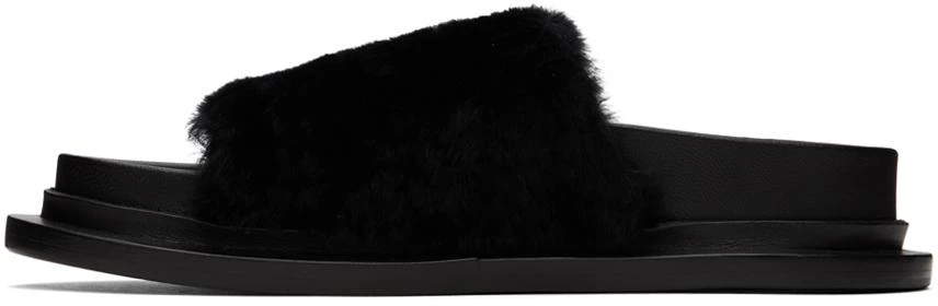 商品Jil Sander|Black Shearling Slides,价格¥1906,第3张图片详细描述