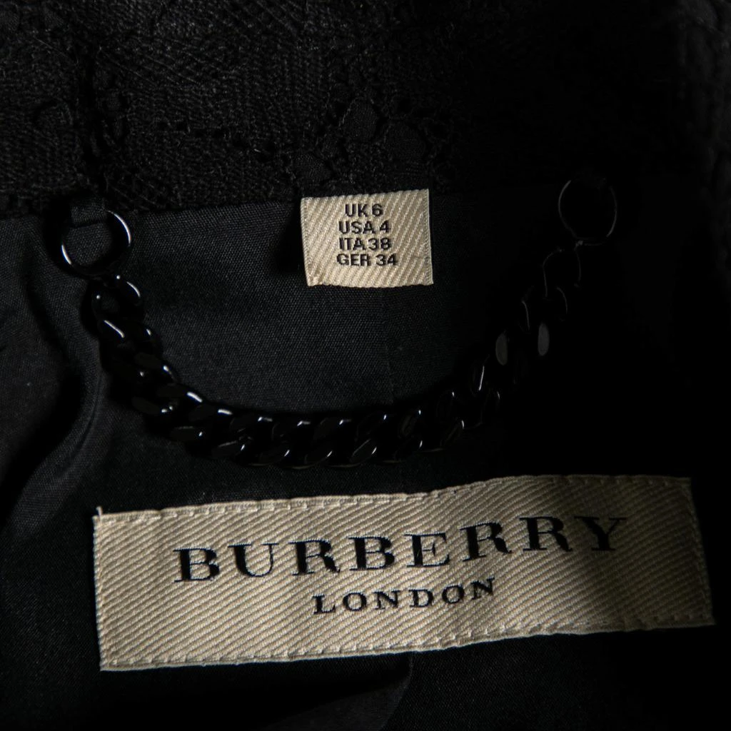 商品[二手商品] Burberry|Burberry Black Floral Lace Long Sleeve Blazer S,价格¥1430,第5张图片详细描述