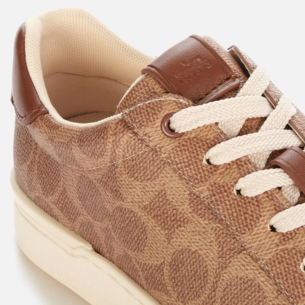 商品Coach|Coach Women's Lowline Coated Canvas Trainers - Tan,价格¥1046,第4张图片详细描述