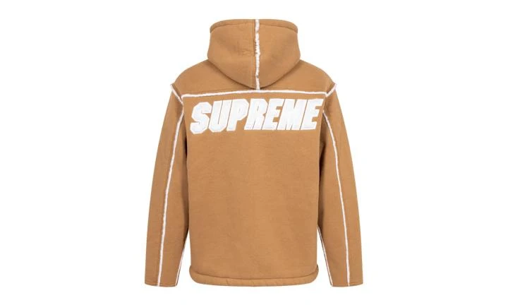 商品Supreme|Supreme Faux Shearling Hooded Jacket,价格¥4596,第4张图片详细描述