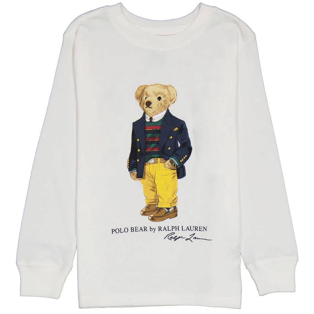 商品Ralph Lauren|Kids Grey Polo Bear-print Cotton Sweatshirt,价格¥280,第1张图片