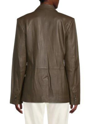 商品Vince|​Double Breasted Leather Blazer,价格¥3937,第2张图片详细描述