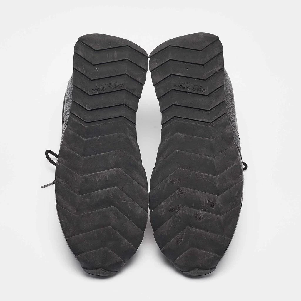 Giorgio Armani Black Leather Lace Up Sneakers Size 43 商品