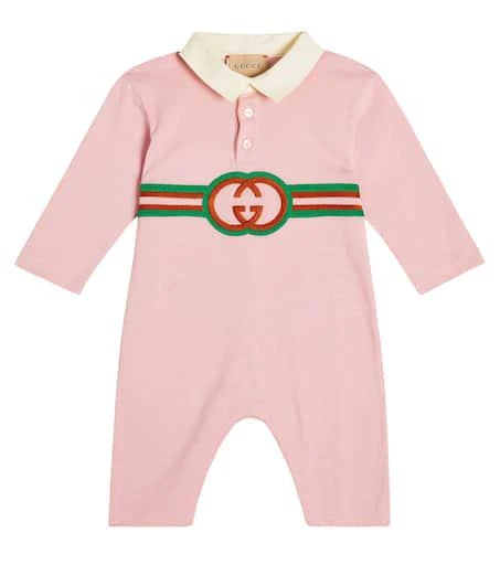 商品Gucci|Baby Interlocking G cotton romper,价格¥3703,第1张图片