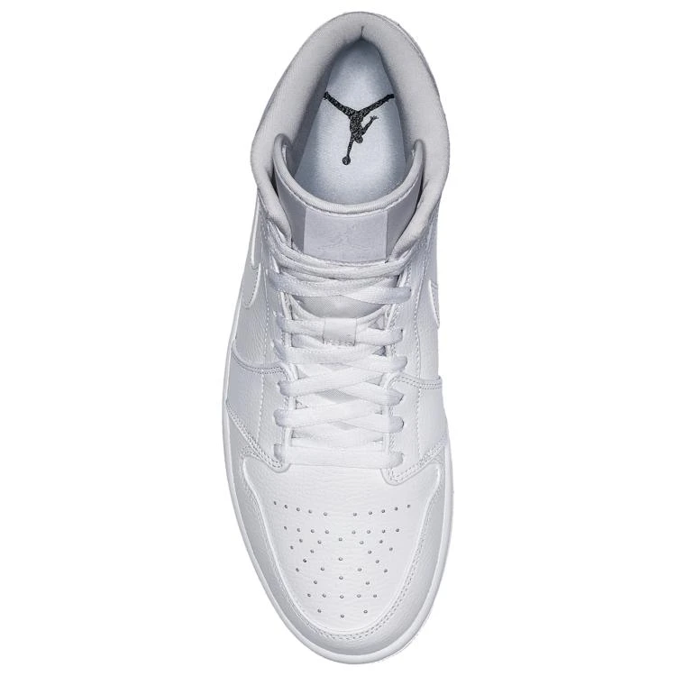 商品Jordan|男士 Jordan AJ 1 Mid 纯白,价格¥710,第4张图片详细描述