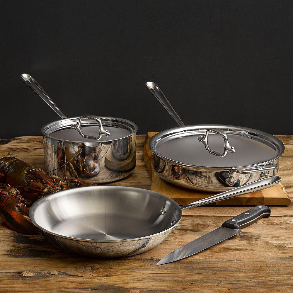 商品All-Clad|Stainless Steel 5-Piece Cookware Set,价格¥2978,第1张图片