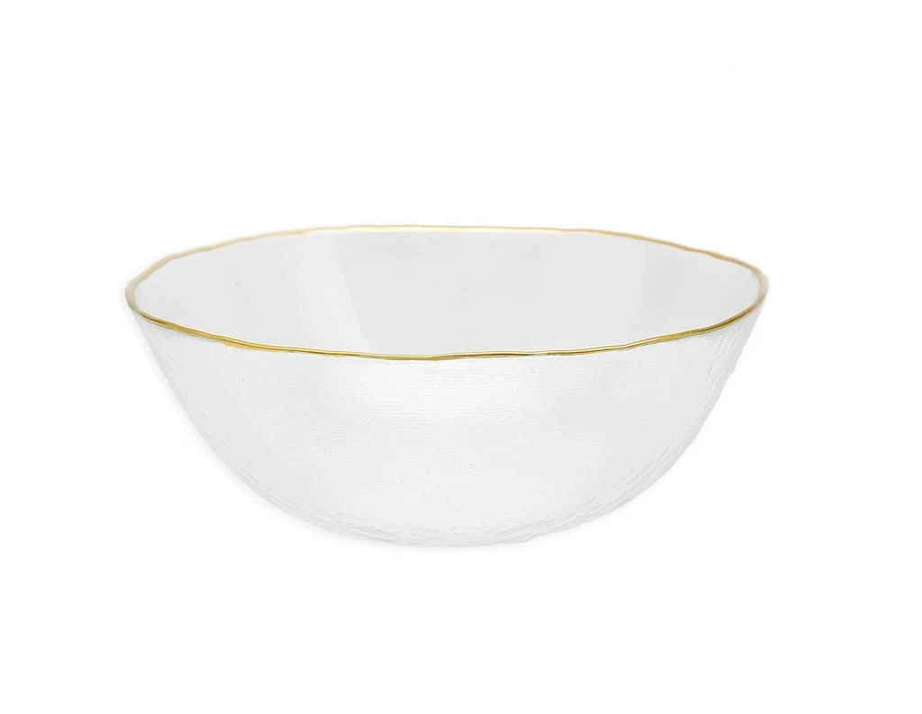 商品Classic Touch Decor|Clear Salad Bowl with Gold Rim - 11"D,价格¥473,第1张图片