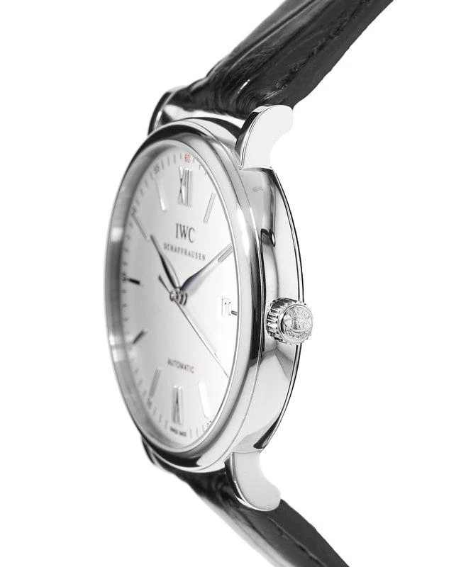 商品IWC Schaffhausen|IWC Portofino Automatic Silver Dial Leather Strap  Men's Watch IW356501,价格¥32818,第3张图片详细描述