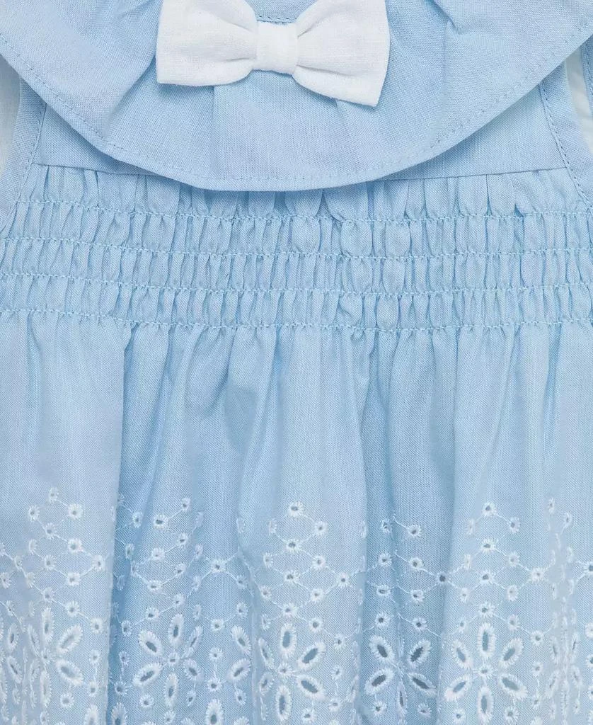 商品Little Me|Baby Girls Chambray Eyelet Set with Headband,价格¥135,第4张图片详细描述