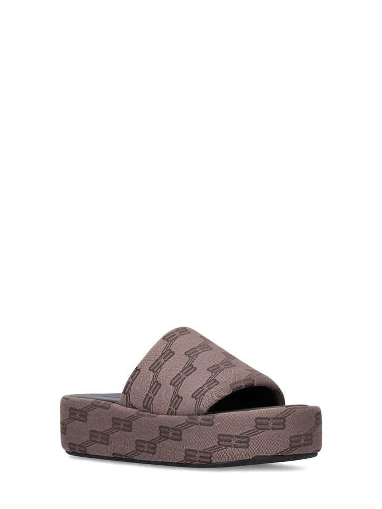 Rise Jacquard Monogram Slide Sandals商品第2张图片规格展示