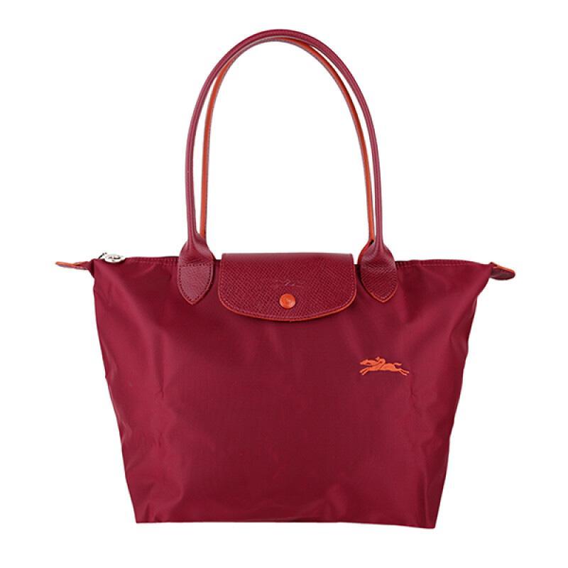 商品[国内直发] Longchamp|LONGCHAMP/珑骧女士长柄可折叠手提单肩包饺子包小号 2605 619 209 紫红色,价格¥595,第2张图片详细描述