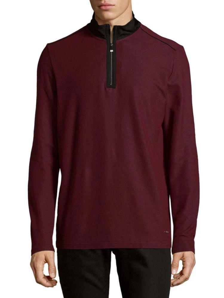 商品Calvin Klein|Basic Quarter Zip Sweatshirt,价格¥315,第1张图片