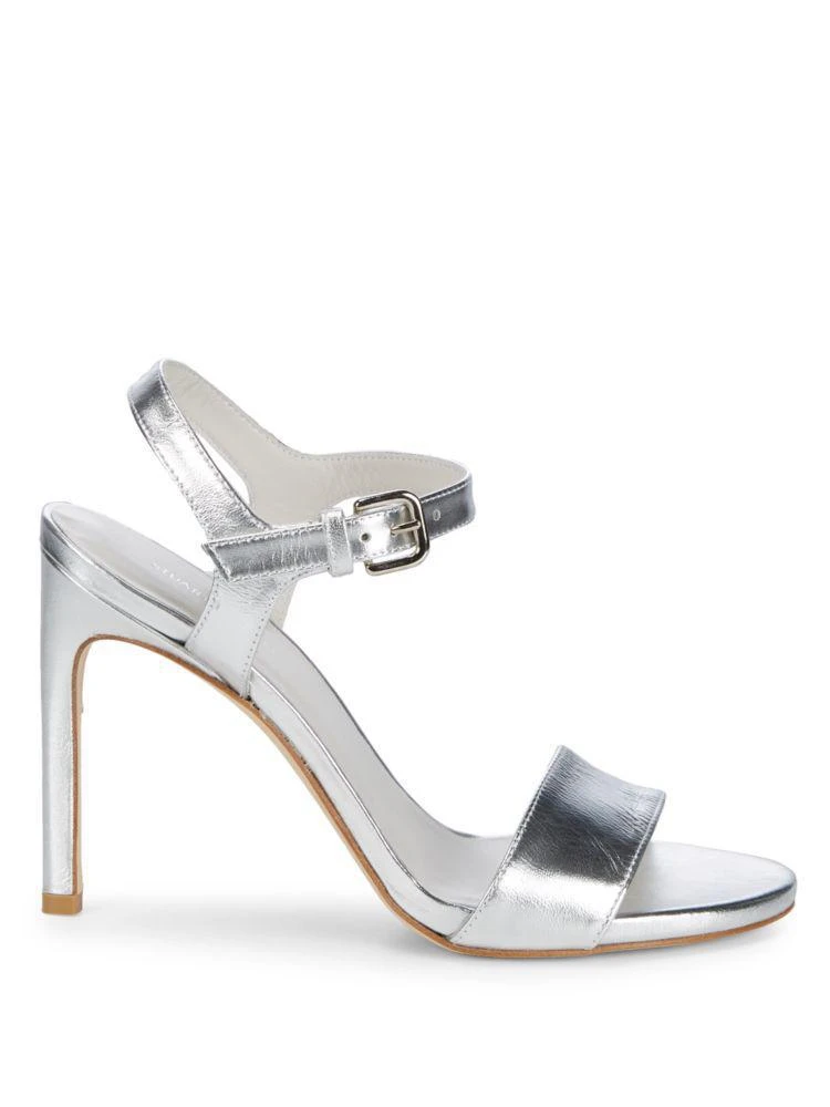 商品Stuart Weitzman|Aperitif Metallic Leather Sandals,价格¥1183,第5张图片详细描述