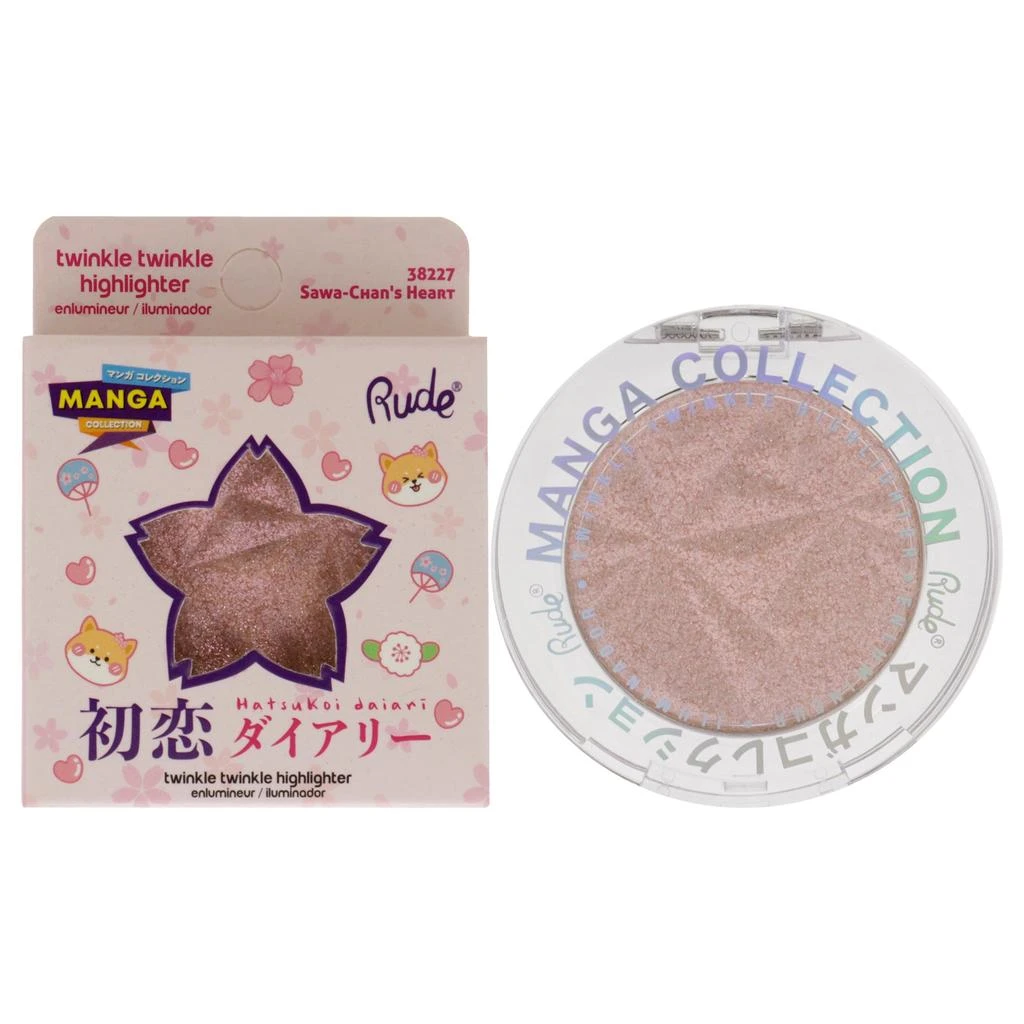 商品Rude Cosmetics|Manga Collection Twinkle Twinkle Highlighter - Sawa-Chans Heart by Rude Cosmetics for Women - 0.14 oz Highlighter,价格¥94,第4张图片详细描述